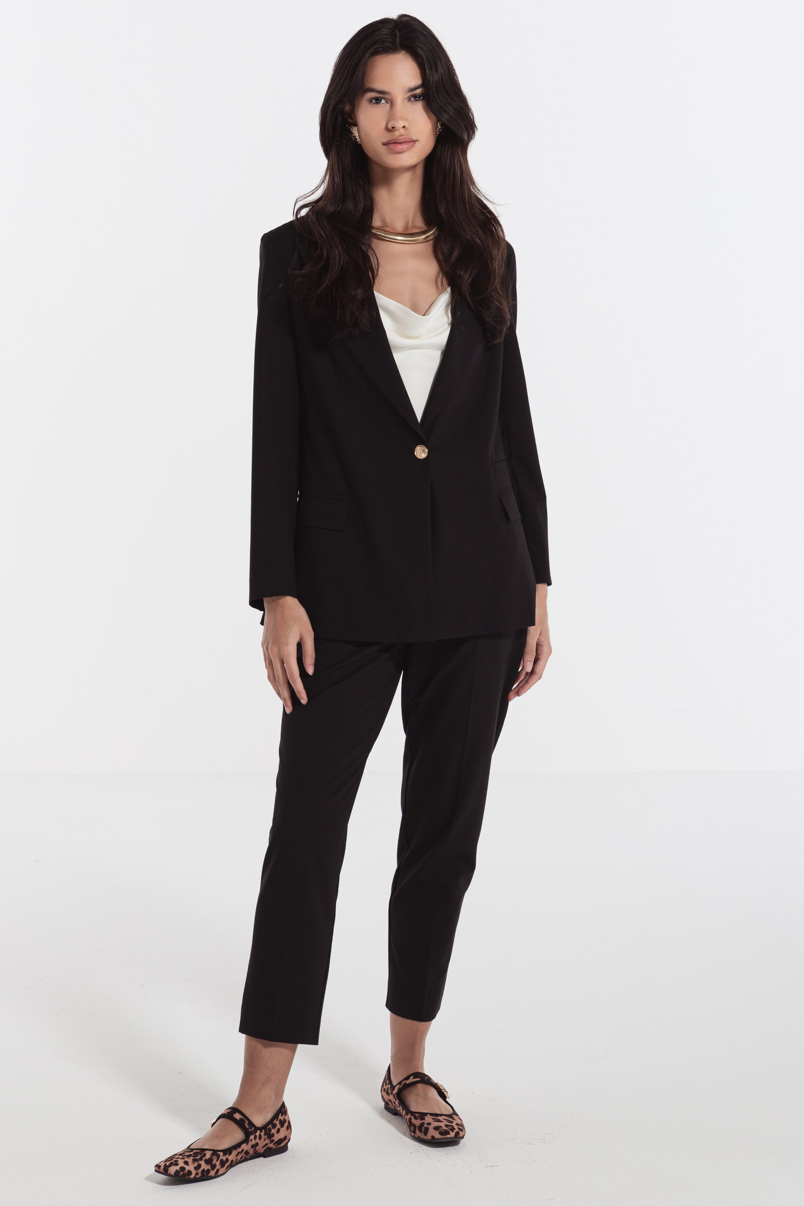 woman summer suit formal black risska